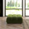 Marcel 36" Bubble Modular Modern Cocktail Ottoman, Olive Green Performance Velvet