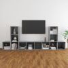 5 Piece TV Cabinet Set Concrete Gray Engineered Wood