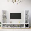 TV Cabinets 3 pcs High Gloss White 56.1"x13.8"x14.4" Engineered Wood