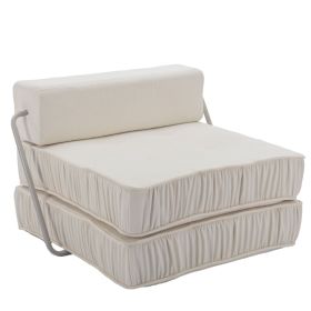 Folding Sofa Bed, Futon Sleeper Chair, Convertible Chair Floor Couch & Sleeping Mattress for Living Room, Guest Room, Home Office, Apartment