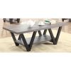 Black and Grey Angled Leg Coffee Table