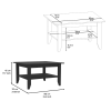 DEPOT E-SHOP Sahara Coffee Table, Four Legs, One Shelf, Black