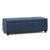 Avalon - Storage Ottoman Bench - Denim Blue