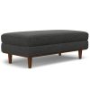 Morrison - Large Rectangular Ottoman - Charcoal Grey