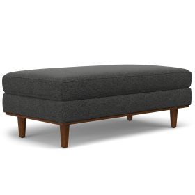 Morrison - Large Rectangular Ottoman - Charcoal Grey