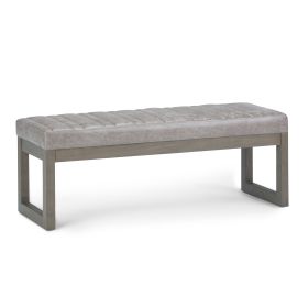 Casey - Ottoman Bench - Distressed Grey Taupe