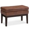 Carlson - Small Ottoman Bench - Distressed Saddle Brown