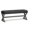 Salinger - Large Ottoman Bench - Distressed Black