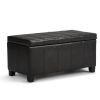 Dover - Storage Ottoman Bench - Midnight Black