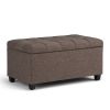 Sienna - Storage Ottoman Bench - Fawn Brown