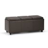 Avalon - Storage Ottoman - Chocolate Brown