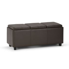 Avalon - Storage Ottoman - Chocolate Brown