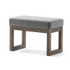 Milltown - Footstool Small Ottoman Bench - Grey