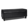 Afton - Storage Ottoman Bench - Midnight Black