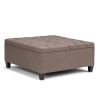 Harrison - Coffee Table Storage Ottoman - Fawn Brown