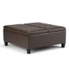 Ellis - Coffee Table Storage Ottoman - Chocolate Brown