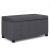 Dover - Storage Ottoman Bench - Slate Grey