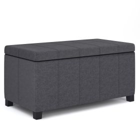 Dover - Storage Ottoman Bench - Slate Grey