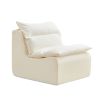 Accent Armless Chair Lazy Floor Seating, Leisure Accent Single Couch with Backrest Fireside Chair Sofa Lounger for Living Room, Bedroom, Office