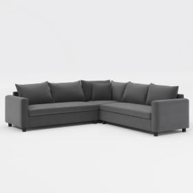 [Video]92'' Modern Modular Sectional Sofa,L Shaped Chenille Corner Couch Set with Wide Seat,Minimalist Style Indoor Furniture