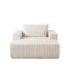 75-Inch Corduroy Sponge Sofa Lounge Chair,No Assembly Required,Fluffy Modern Sleeper Chair for Indoor Living Room Bedroom