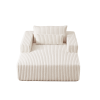 75-Inch Corduroy Sponge Sofa Lounge Chair,No Assembly Required,Fluffy Modern Sleeper Chair for Indoor Living Room Bedroom