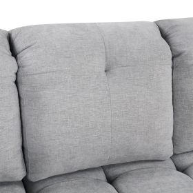 110.2" Oversized U-shaped Sofa Versatile Sectional Sofa Pull-out Sofa Bed with Double Storage Chaise Lounges and Two USB Ports for Living Room,Gray