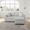75.6"Soft Rabbit Plush Modular 2-person Sofa with Hydraulic Lift. Highly Comfortable & Stylish. Matches 30.7" Ottoman. Ideal for Bedroom & Living Room