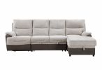 KIA BEIGE/BROWN SECTIONAL WITH PO AND USB