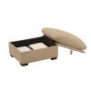 Cloudies Storage Ottoman Tan Velvet