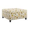 Wallace & Bay Foria Yellow Floral Storage Ottoman