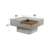 Kailano Weathered Gray Finish Coffee Table