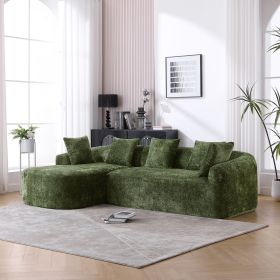 COOLMORE Boucle Sofa 3 Seater for Living Room Oversized Comfy Sofa L-Shape Sofa Couch with Chaise Home Furniture Sleeper Sectional Sofa for Apartment