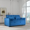 Convertible Sofa Bed,3-in-1 Pull Out Couch Bed with Reclining Backrest and Pillows,Sofa Bed Chair Full Convertible Sleeper Loveseat for Living Room