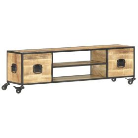 TV Stand 51.2"x11.8"x15.4" Solid Wood Mango