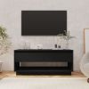 TV Cabinet Black 40.2"x16.1"x17.3" Engineered Wood