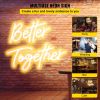 VEVOR Better Together Neon Sign, 13" x 7" +18" x 8" Warm White LED lights Sign, Adjustable Brightness with Remote Control, Used for Home, Party