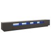 TV Cabinet with LED Lights Gray 118.1"x13.8"x15.7"