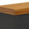 Bridgevine Home Washington 48 inch Fireplace with Mantel, Black and Whiskey Finish