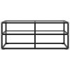 TV Stand Black with Tempered Glass 39.4"x15.7"x15.7"