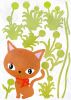 Cat Grass - Large Wall Decals Stickers Appliques Home Decor