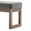 Milltown - Footstool Small Ottoman Bench - Grey
