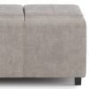Avalon - Storage Ottoman - Distressed Grey Taupe