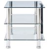 TV Stand Transparent 59.1"x15.7"x15.7" Tempered Glass