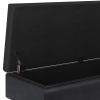 Owen - Rectangular Storage Ottoman - Midnight Black