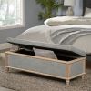OSGOOD GRAY STORAGE OTTOMAN