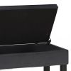 Cosmopolitan - Storage Ottoman Bench with Open Bottom - Distressed Black