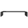 TV Stand/Monitor Riser Glass Black 27.6"x11.8"x5.1"