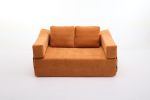 Modern Minimalist Sofa, Fold-Out Sofa Bed, Convertible Chair Floor Couch & Sleeping Mattress for Living room, Bedroom, Apartment, Removable Backrest