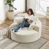 55'L Chenille Sponge single sofa,No Assembly Required,Fluffy Modern Sleeper Chair for Living room, Bedroom